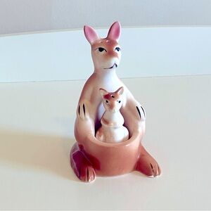 Vintage Kangaroo and Baby Salt and Pepper Shakers